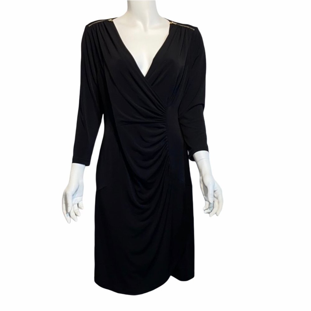 Calvin Klein Black Dress Size 12 v neck Rushed